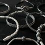 Bracelets - ROUND BRAID BRACELET - SILVER AND OXIDIZED SILVER - HANDMADE - MEN&WOMEN - KARAWAN AUTHENTIC