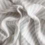 Linge de table textile - Nappe en lin beige à rayures 100 x 100 cm - OURY HOME
