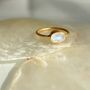 Bijoux - BAGUE PLAQUÉ OR "DROP" PIERRE DE LUNE - KARAWAN AUTHENTIC