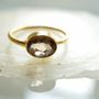 Jewelry - GOLD-PLATED RING\" DROP\” SMOKY QUARTZ - KARAWAN AUTHENTIC