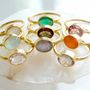 Jewelry - GOLD-PLATED RING\" DROP\” SMOKY QUARTZ - KARAWAN AUTHENTIC