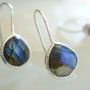 Jewelry - SILVER\" DROP\” LABRADORITE EARRINGS - KARAWAN AUTHENTIC