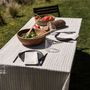 Table linen - Beige Linen Stripes Tablecloth 140 x 260 cm - OURY HOME