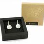 Bijoux - BOUCLES D'OREILLES ARGENT "DROP" PIERRE DE LUNE - KARAWAN AUTHENTIC