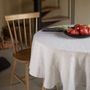 Table linen - Beige Round Linen Tablecloth 180 cm - OURY HOME