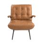 Armchairs - Brown leather and ash armchair - ANGEL CERDÁ