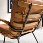 Armchairs - Brown leather and ash armchair - ANGEL CERDÁ