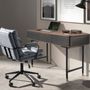 Buffets - Console rectangulaire en noyer, bois gris foncé mat et acier noir - ANGEL CERDÁ