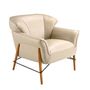 Fauteuils - Fauteuil en cuir sable - ANGEL CERDÁ