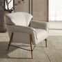 Fauteuils - Fauteuil en cuir sable - ANGEL CERDÁ