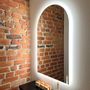 Miroirs - Miroir demi-arche avec lumières (80x100cm) - SCANDINAVIAN GLASSFACTORY