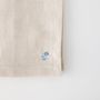 Linge de table textile - Serviettes en lin beige (lot de 2) — Broderie florale - OURY HOME