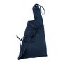 Kitchen linens - Handcrafted Linen Apron – Blue with Embroidery - OURY HOME