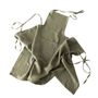 Aprons - Handcrafted Linen Apron – Green with Embroidery - OURY HOME