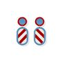 Bijoux - Boucles d’oreilles géométriques – Formes ludiques en couleur - ISUWA