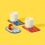 Tea and coffee accessories - Wave Coaster – Graphic Table Accent in Color - ISUWA