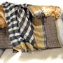 Scarves - LINEN, ORGANIC COTTON AND JUTE STOLE\" CHESS” - KARAWAN AUTHENTIC