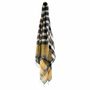 Scarves - LINEN, ORGANIC COTTON AND JUTE STOLE\" CHESS” - KARAWAN AUTHENTIC
