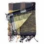 Scarves - LINEN, ORGANIC COTTON AND JUTE STOLE\" CHESS” - KARAWAN AUTHENTIC