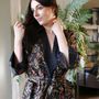 Prêt-à-porter - KIMONO BLACK FLOWER - KARAWAN AUTHENTIC