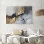 Paintings - Original handmade wall art. Abstract gray gold painting "Desert 2" - MATISS ART STUDIO