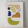Paintings - Original textured abstract colorful green blue painting "Bay 5" - MATISS ART STUDIO