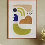 Paintings - Original textured abstract colorful green blue painting "Bay 5" - MATISS ART STUDIO