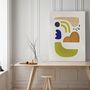 Paintings - Original textured abstract colorful green blue painting "Bay 5" - MATISS ART STUDIO