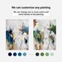 Paintings - Original textured abstract colorful green blue painting "Bay 5" - MATISS ART STUDIO