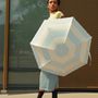 Cosmétiques - Mini parapluie-ombrelle anti-UV – Rayures Bleu Perle - Orionis - ANATOLE