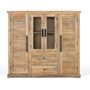 Armoires - Armoire en bois de manguier massif avec deux portes centrales - GINER Y COLOMER