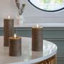 LED modules - Seasonal Colours Melted Pillar Candles Rock - MOODS & MORE