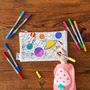 Stationery - colour-in space explorer pencil case - EATSLEEPDOODLE