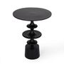 Tables basses - TABLE RONDE NOIR MAT D45x56h - FANCY