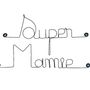 Decorative objects - Wire Wall Decoration\" Super Granny\” - to pin - BIJOUX DE MUR