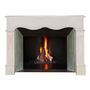 Fireplaces - Antique Louis XIV Style Off-White Limestone Fireplace Surround - MAISON LEON VAN DEN BOGAERT ANTIQUE FIREPLACES AND RECLAIMED DECORATIVE ELEMENTS