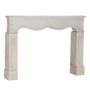 Fireplaces - Antique Louis XIV Style Off-White Limestone Fireplace Surround - MAISON LEON VAN DEN BOGAERT ANTIQUE FIREPLACES AND RECLAIMED DECORATIVE ELEMENTS