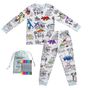 Loisirs créatifs pour enfant - Pyjama à colorier - EATSLEEPDOODLE