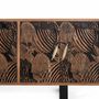 Sideboards - Natural and black acacia wood sideboard plus metal - GINER Y COLOMER