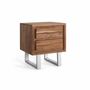 Night tables - Acacia wood and metal bedside table - GINER Y COLOMER