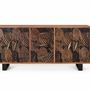 Sideboards - Acacia wood and metal sideboard - GINER Y COLOMER