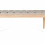 Wardrobe - Natural pine and beige fabric bench - GINER Y COLOMER