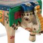 Tabourets - Tabouret en bois de manguier peint à la main avec détails multicolores - GINER Y COLOMER