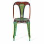 Chaises - Lot de 2 chaises multicolores en métal peint à la main - GINER Y COLOMER