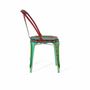 Chaises - Lot de 2 chaises multicolores en métal peint à la main - GINER Y COLOMER