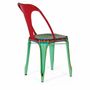 Chaises - Lot de 2 chaises multicolores en métal peint à la main - GINER Y COLOMER