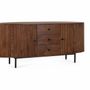 Buffets - Buffet avec 2 portes et 3 tiroirs en bois d'acacia et pieds en métal - GINER Y COLOMER
