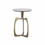 Tables basses - Table appoint moderne aluminium et marbre - GINER Y COLOMER