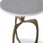 Tables basses - Table appoint moderne aluminium et marbre - GINER Y COLOMER