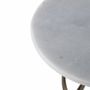 Tables basses - Table appoint moderne aluminium et marbre - GINER Y COLOMER